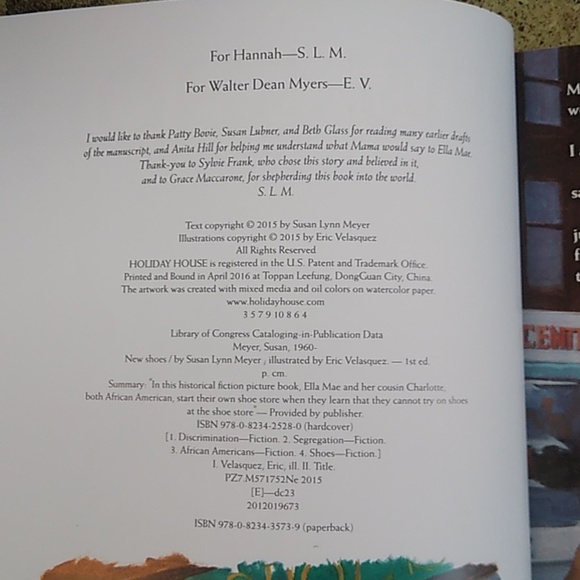 New Shoes Susan Lynn Meyer Historical Fiction Children's Picture Book - Picture 4 of 5